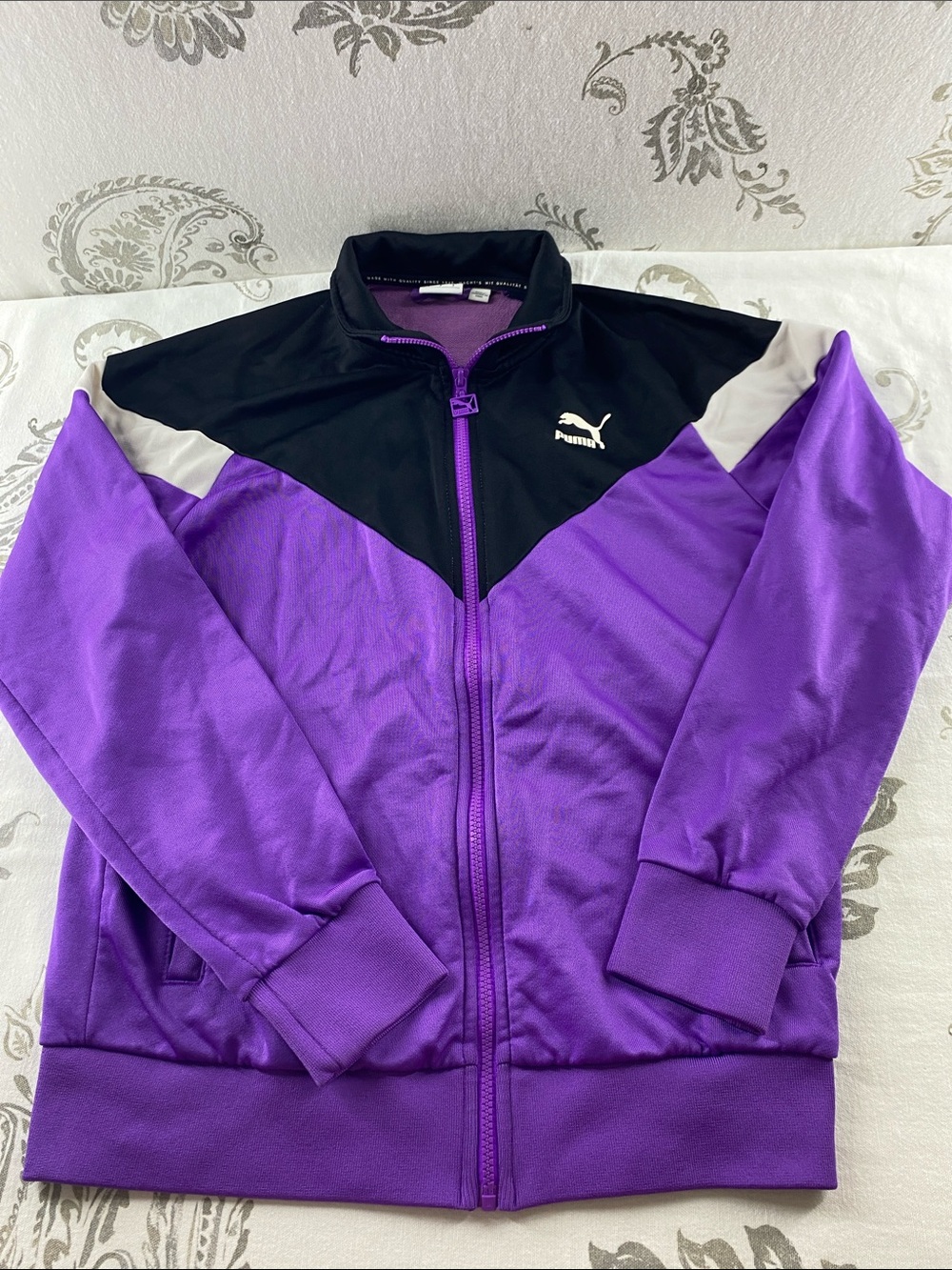 PUMA ICONIC MCS Full ZipTrack Jacket Mens Small - Purple/Black‎
